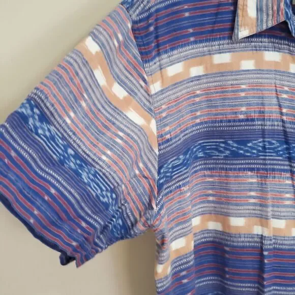 The Territory Ahead Southwestern Shirt Men Large Button-Down Pocket Cotton India - Picture 4 of 8